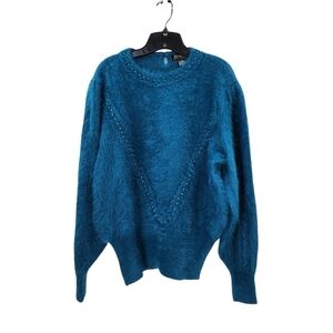 Venesha Women's Pullover Crew Neck Angora Sweater - L